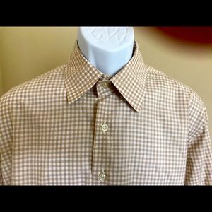 Paul Stewart Gingham Check Cotton Shirt - Large